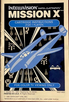 Mission X (Intellivision, 1983) Tested Working - Image 1 of 3