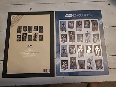 Lot Set Star Wars Droids 577600 DECK CARD 2021 & Stamp Sheet USPS Postal Service - Image 1 of 4