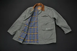 VTG Mad About You Cast Jacket 90s Canvas Leather Collar Lined 15324S - Picture 1 of 5