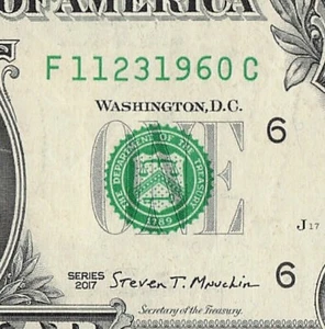 NOV 23 1960 Birthday Date Note Fancy Serial Number One Dollar Bill 11 23 1960 - Picture 1 of 11