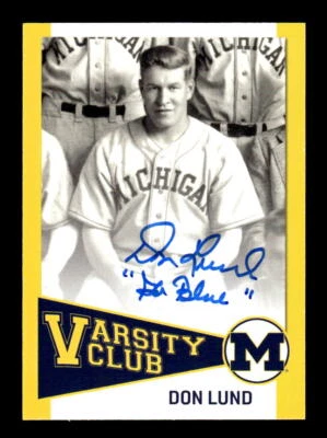 2004 TK Legacy Michigan Wolverines #VCB2 Don Lund Varsity Club Autographs - Image 1 of 2