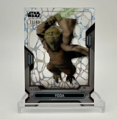 2023 Topps Star Wars High Tek YODA Web Cracked Pattern # /99 - Image 1 of 4