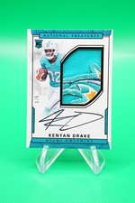 2016 National Treasures Rookie Patch Auto Black SSP #1/5 Kenyan Drake RPA TU1