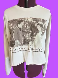 Vintage Sixteen Candles Crop Sweatshirt Universal Studios Sz L - Picture 1 of 5