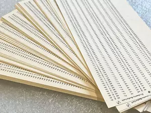 20 tarjetas perforadas Druckwerke Reichenbach Punch cards IBM card format 80 columnas RDA - Imagen 1 de 11