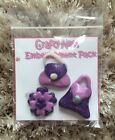 BNIP Purple Sparkle Handbags & Flower Embellishment Charm Set