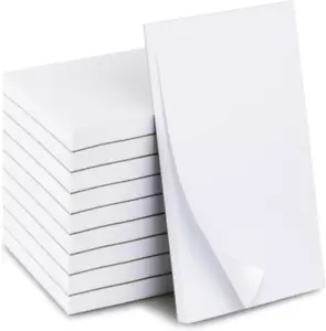 10 Pack 3X5 Note Pads | 100 Sheets Each | White Blank Notepads - Picture 1 of 12
