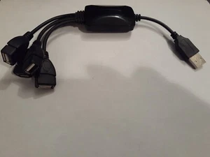 NEW 4 Port USB 2.0 High Speed Hub Splitter for PC Laptop Notebook USA FAST SHIP - Picture 1 of 4