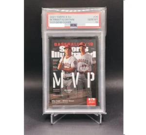 PSA 10 2021 Topps X Sports Illustrated SI Cover Shohei Ohtani Mike Trout #36 - Picture 1 of 2