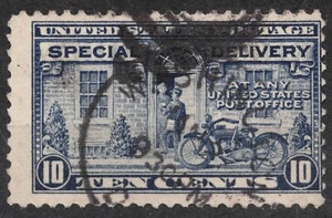 Sn: #E12a SGE559 1922 10c US stamp Special Delivery - Motorcycle - Picture 1 of 2