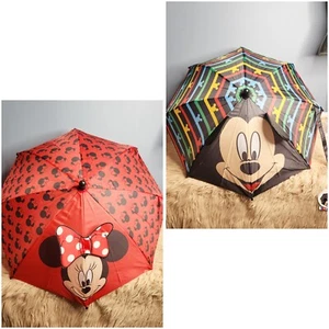 NWT SO CUTE!! HIS & HER MICKEY / MINNIE UMBRELLA BY DISNEY-SET OF 2 - Picture 1 of 4