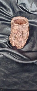 Golf Bag Ceramic Pen & Pencil Holder Brown Vintage Felt Bottom. - Picture 1 of 6