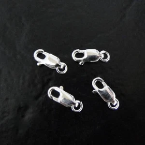 FOUR .925 Sterling Silver 10x4mm Lobster Clasp Open Ring, Made in Italy - Picture 1 of 1