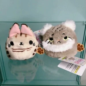 Authentic Japan Kitty Sanei Neko dango Wild Cat Serval Bean Bag Soft Plush Rare - Picture 1 of 5