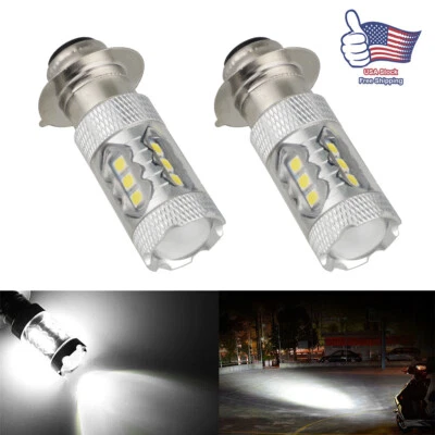 2x H6 Bombilla LED Lámpara Blanca Para Yamaha YFZ450R Rhino 700 Raptor YFM660 Foto 1 de 4