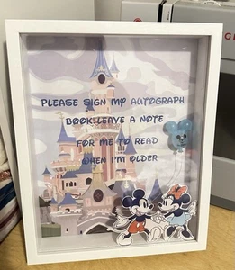 Disney Party Shadow Box Sign. Decor For “sign My Autograph Book” - Picture 1 of 5