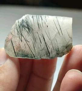 Magnesio-Riebeckite Included Bluish Quartz With Good Lustre & Terminations-Zagi. - Picture 1 of 8