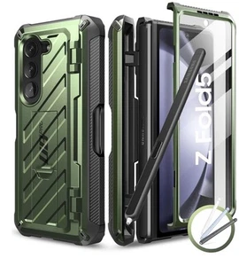 For Galaxy Z Fold 5 5G SUPCASE Belt Clip with S Pen Holder Case Shockproof Cover - Picture 1 of 15