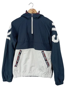 SUPERDRY Giacca a Vento Donna Blu Bianca Sportiva (IT 36, EU 32) - Foto 1 di 5