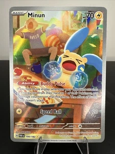 Minun 194/182 Sv04: Paradox Rift Holo - Illustration Rare - Pokémon TCG - Bild 1 von 10