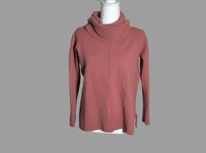 Max Studio Damen 100% Merinowolle Wasserfallausschnitt Pullover Gr. L Mauve Minimalist Money - Bild 1 von 8