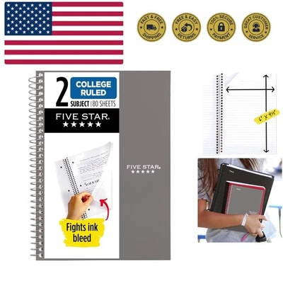 Cuaderno Espiral, 2 Temas, Papel Reglado Universitario, 6" x 9-1/2", 80 Hojas, Lucha... Foto 1 de 4