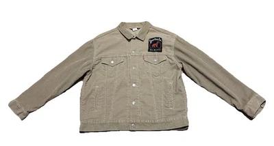 Vintage Levis 70507 Corduroy Beige Tan Mens L Relaxed Trucker Jacket 90s ALTERED - Image 1 of 4