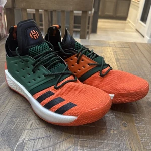 Size 12.5 - adidas Harden Vol. 2 University of Miami - Picture 1 of 8
