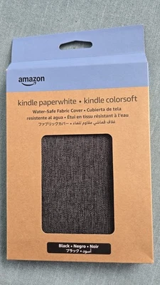 Cubierta de tela Amazon Kindle Colorsoft 1ª generación o Paperwhite 12ª generación - NEGRA Foto 1 de 4
