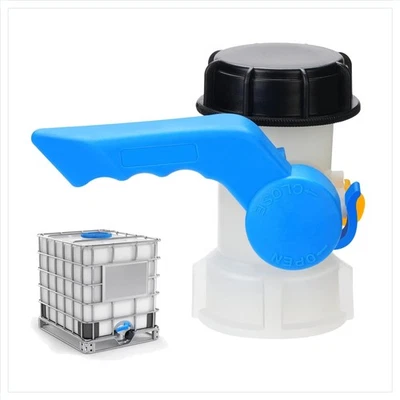 IBC Tank Adapter Klappenhahn DN40 62mm Absperrhahn Wasserbehälter - Bild 1 von 4