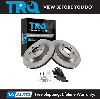 Kit de pastillas de freno trasero y rotor TRQ para Mercedes-Benz S430 S500 2003-2006 Foto 1 de 4