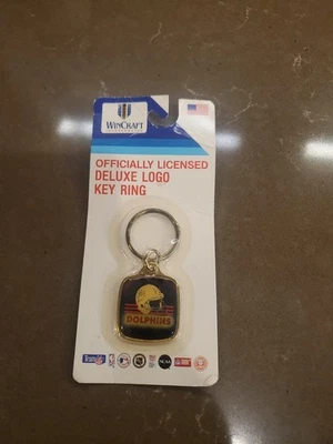  Vintage Miami Dolphins Logo Keychain MADE IN USA - Image 1 of 4
