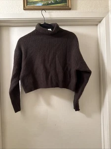 alo Kaschmir braun Rollkragen Cropped Pullover Gr. M - Bild 1 von 7