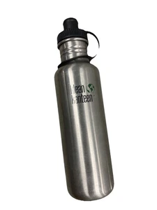 Klean Kanteen Silber 27oz Trinkflasche Edelstahl 18/8 Wide Mouth Pre Ownd - Bild 1 von 14