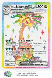 Alolan Exeggutor ex 225/191 - SV08: Surging Sparks Full Art Ultra Rare Near Mint - Picture 1 of 2
