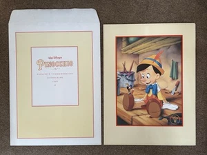 Esclusiva litografia commemorativa Walt Disney Pinocchio 1993 tappetino 12”x16” - Foto 1 di 7