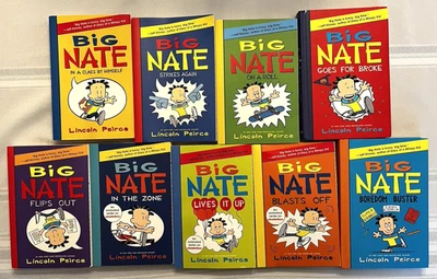BIG NATE Series – Lot of 9 Mixed Hardcover/Paperback Books by Lincoln Peirce - Image 1 of 3