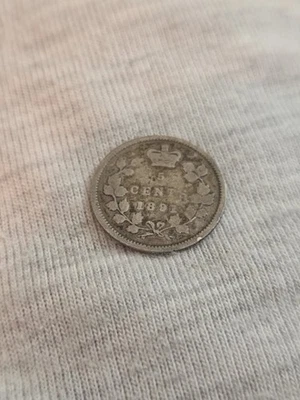 1891 Canada 5 Cents .9250 Silver COMBINE SHIPPING - Image 1 of 3