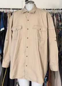 Orvis Bush Hemd Herren beige hellbraun Jagd Safari Taschen XXL - Bild 1 von 5