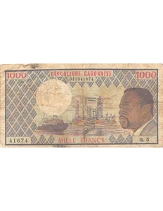 Gabun 1000 Francs Omar Bongo - 1974-1978 - Bild 1 von 2