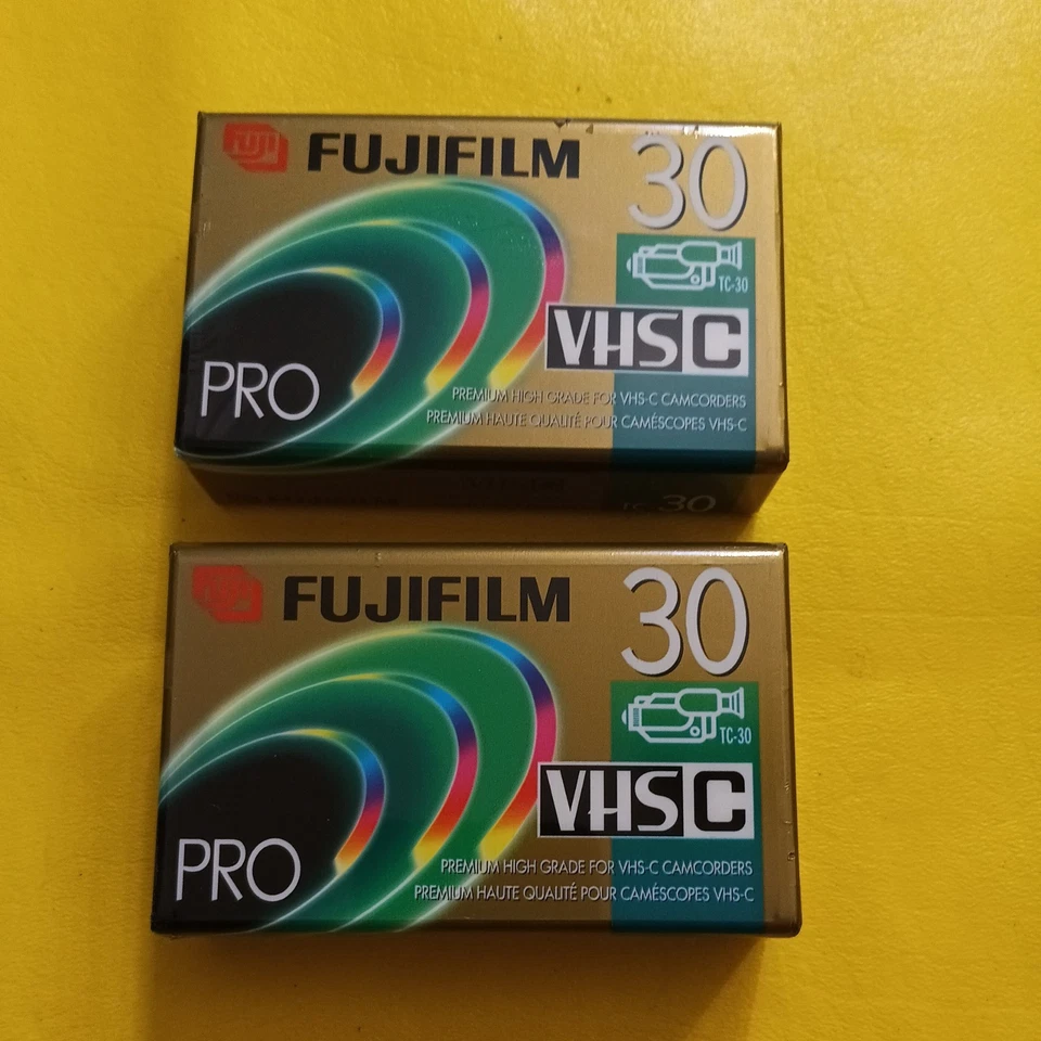 FujiFilm Pro VHS-C Premium пустой видеокамеры ленты 2 упаковки PHG-TC30 новый запечатанный - Изображение 1 из 1