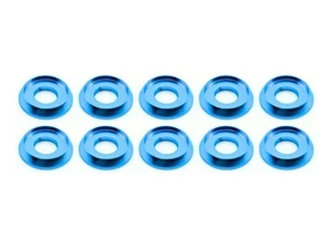 M4 Unterlegscheiben für ISO7380 Linsenkopfschrauben Aluminium hellblau - Foto 1 di 20