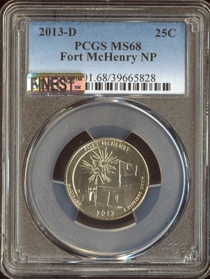 2013-D Fort McHenry Quarter PCGS MS68 Holiday Sale 🎁 - Image 1 of 2