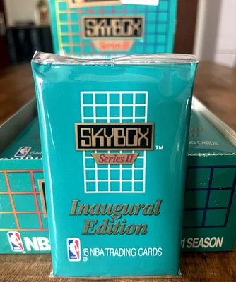 1990-91 SKYBOX NBA Basketball (Series 2) PACK 15 Cards JORDAN MAGIC ROOKIES OVP! - Bild 1 von 4