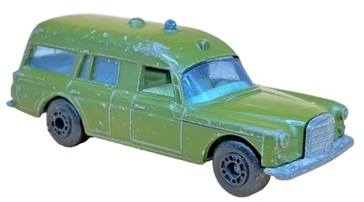 Matchbox Superfast 3a Mercedes Binz Ambulance Olive Green 1960s Lesney - Image 1 of 4