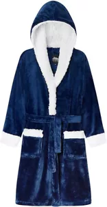 CityComfort Boys Fleece Dressing Gown, Kids Bathrobe Plush Super Soft - Picture 1 of 9