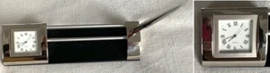 METALL-Schreibtisch-Uhr-Set EXECUTIVE - mit QUARZ-Uhr - Büro-Uhr - Briefbeschwer - Bild 1 von 6