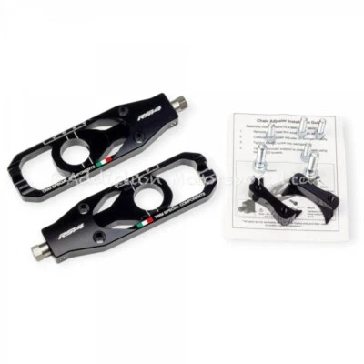 Ajustador de cadena TWM CNC Billet aluminio negro para Aprilia RSV4 2015-2020 - Imagen 1 de 4