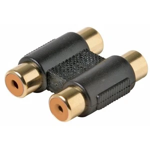 RCA 2 hembra a 2 hembra acoplador doble en línea adaptador de audio video enchapado en oro - Imagen 1 de 1