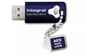 Integral 8GB Crypto DUAL FIPS 197 Encrypted USB3 Model INFD8GCRYDL3.0197 - Picture 1 of 3